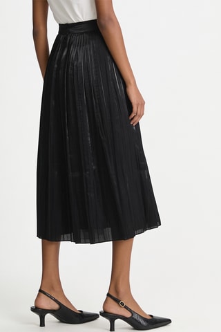 Jupe plissée taille haute - Noir