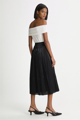 Jupe plissée taille haute - Noir
