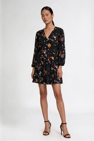 Robe portefeuille - Noir