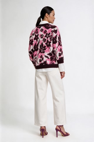 Gilet en laine et mohair - Rose