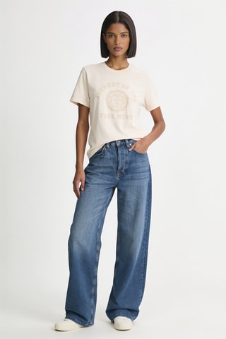 T-shirt en coton biologique - Beige