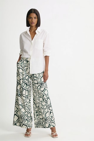 Pantalon wide legs - Blanc