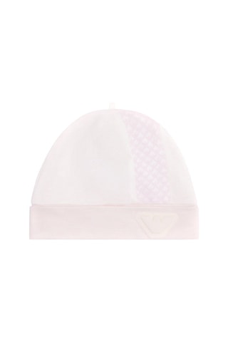 Bonnet - Rose clair et blanc
