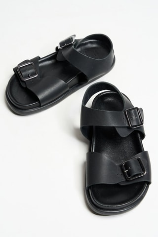 Sandales en cuir - Bleu marine