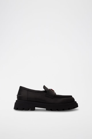 Mocassins en cuir de veau - Noir - Emporio Armani