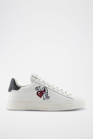 Baskets en cuir - Blanc - Emporio Armani