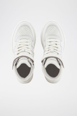 Baskets montantes en cuir - Blanc