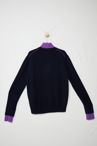 Pull en laine et cachemire - Bleu marine - Emporio Armani