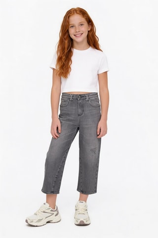Jean wide legs 7/8 - Gris
