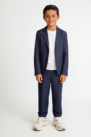 Costume en lin - Bleu foncé