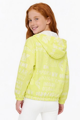 Coupe-vent à capuche - Jaune fluo