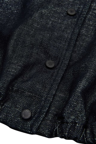 Veste à capuche en jean - Noir chiné
