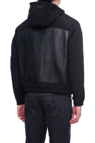 Chaqueta de piel de cordero con capucha - Negro - Emporio Armani