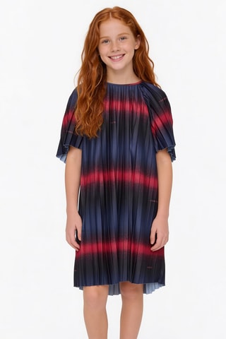 Robe plissée dip and dye - Bleu marine