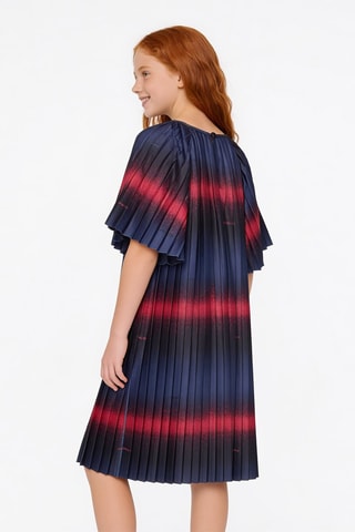Robe plissée dip and dye - Bleu marine
