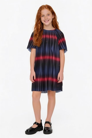 Robe plissée dip and dye - Bleu marine