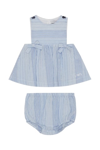 Robe et bloomer - Bleu clair et blanc