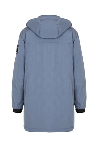 Doudoune longue à capuche - Bleu clair