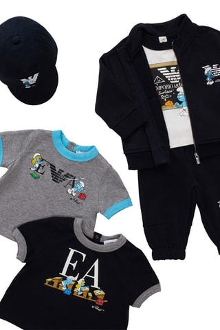 T-shirt Schtroumpfette et Schtroumpf Maladroit Les Schtroumpfs - Gris foncé chiné