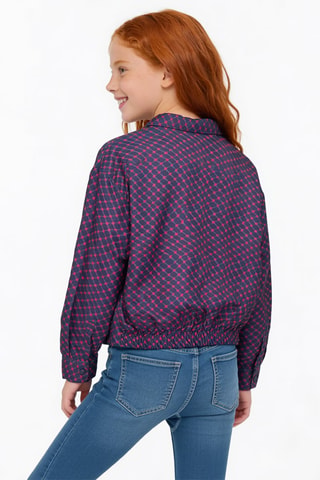 Blouse - Bleu et rose