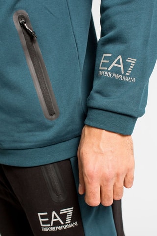 Sweater met capuchon - Pauwblauw