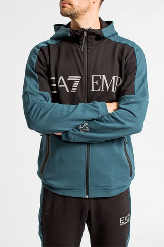 Sweater met capuchon - Pauwblauw