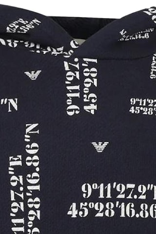 Sweat à capuche - Bleu marine - Emporio Armani