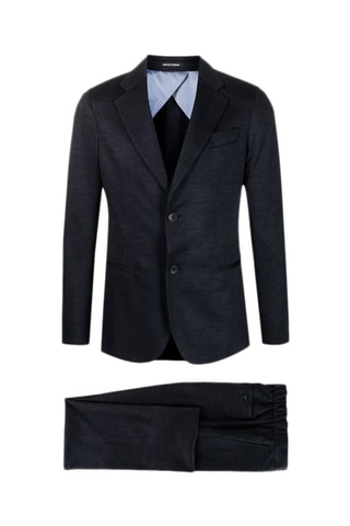 Veste et pantalon en laine - Bleu marine - Emporio Armani