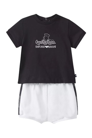 T-shirt et short - Bleu marine et blanc