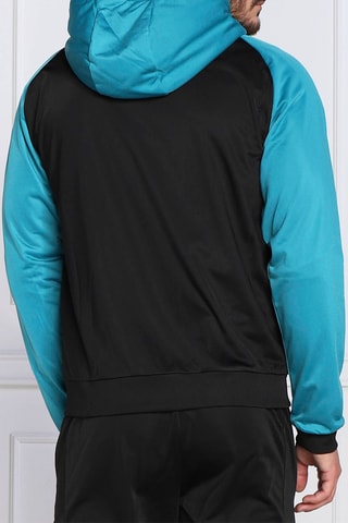 Sweater met Capuchon en Joggingbroek - Zwart en Turquoise