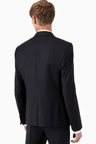 Veste en laine vierge - Bleu marine