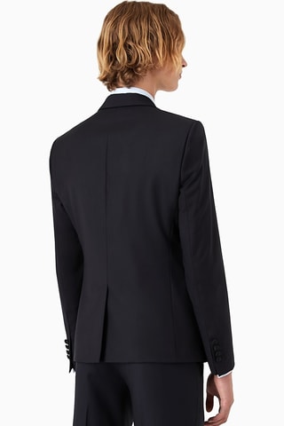 Veste en laine vierge - Bleu marine