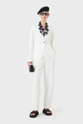 Chaqueta de lino - Blanco