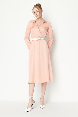Vestido midi - Coral