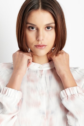 Blouse - Blanc et rose