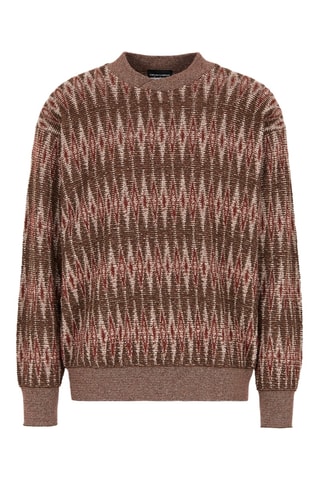 Pull en mohair, alpaga et laine - Marron