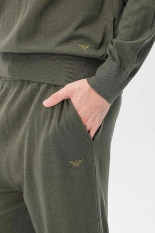 Sweat à capuche et jogging en laine vierge - Kaki