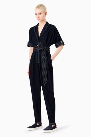 Combinaison en jean - Noir
