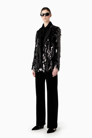 Sweat en velours - Noir