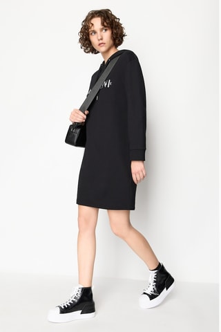 Robe sweat à capuche - Noir