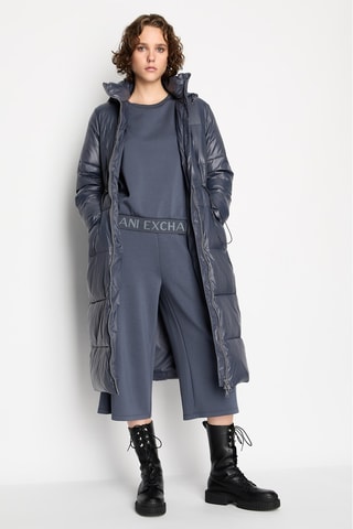 Anorak largo con capucha - Gris