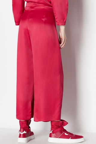 Jupe-culotte taille haute - Rouge