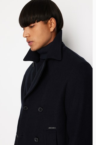 Manteau en laine - Bleu marine