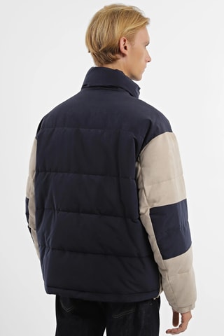 Doudoune - Beige et bleu marine