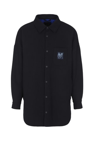 Veste longue en laine - Noir