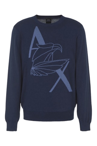 Jersey de lana virgen - Azul marino