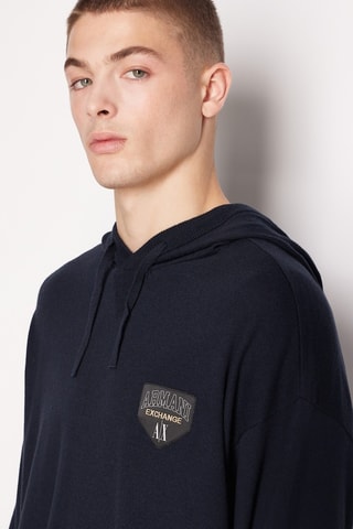 Pull à capuche - Bleu marine
