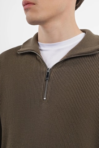 Pull en laine vierge - Kaki