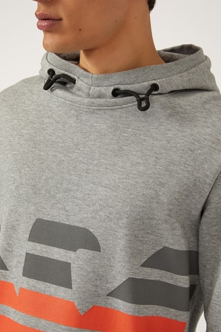 Sweat à capuche - Gris clair chiné