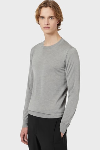 Pull en laine vierge - Gris chiné